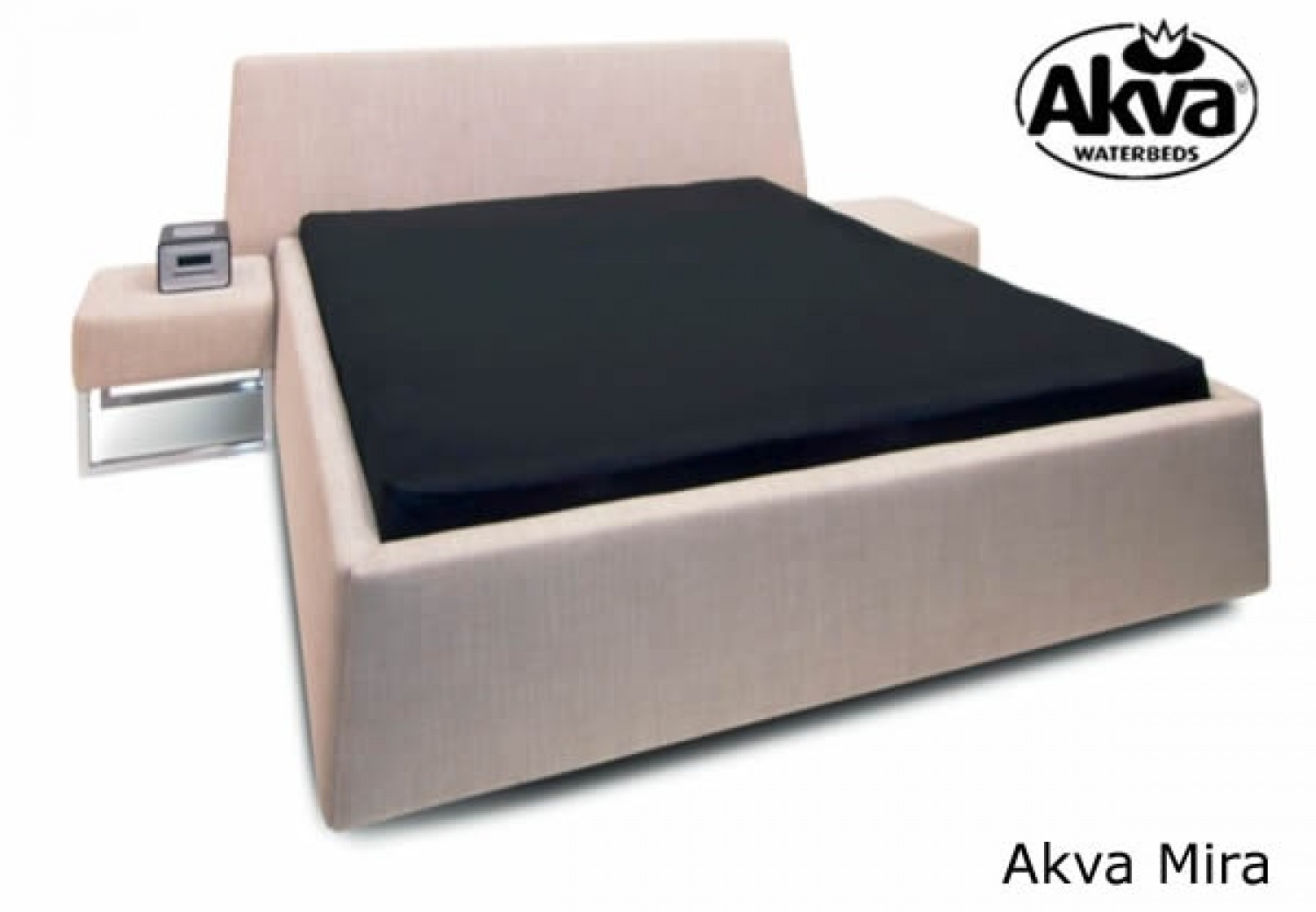 Akva Waterbed Urban Model Akva Mira Bedframe, Headboard and Mattress
