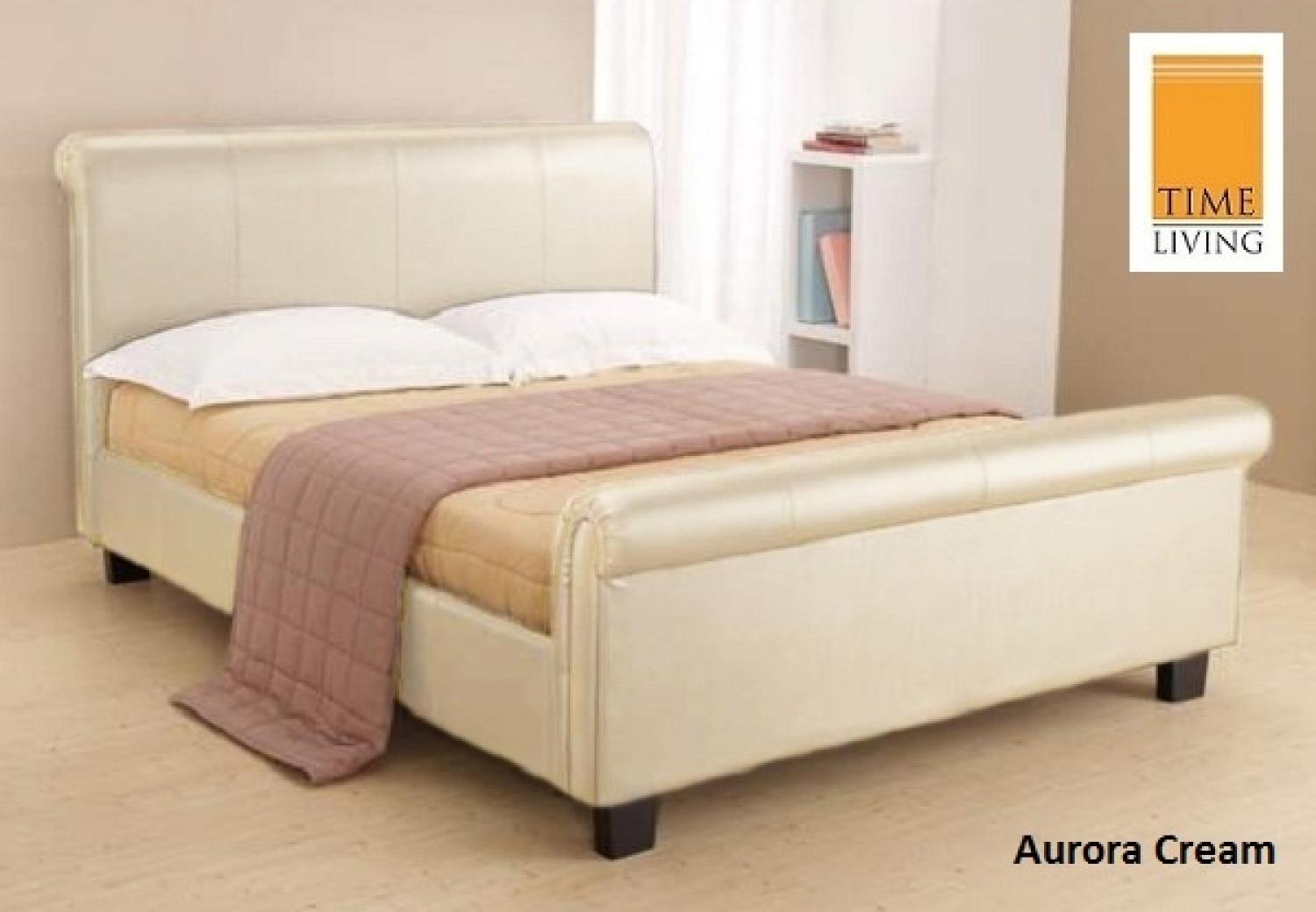 Time Living Aurora Real Leather Bed Frame, Affordable bed and mattress