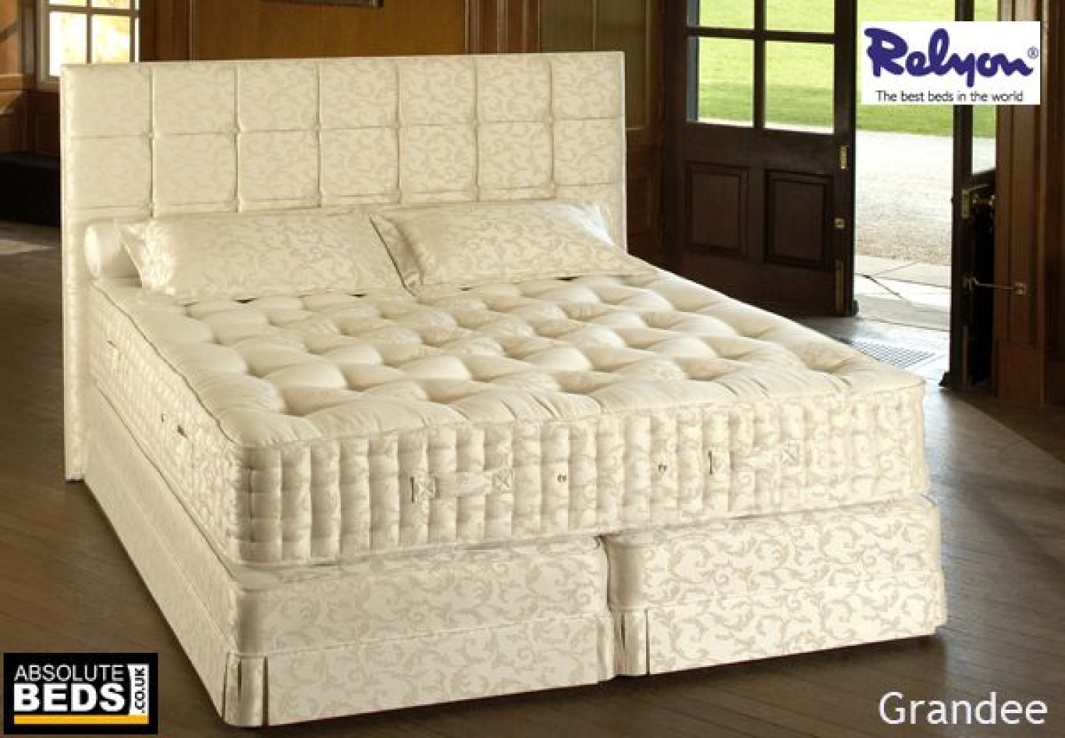 Relyon Heritage Collection Grandee 2400 Pocket Sprung Divan Bed Set On
