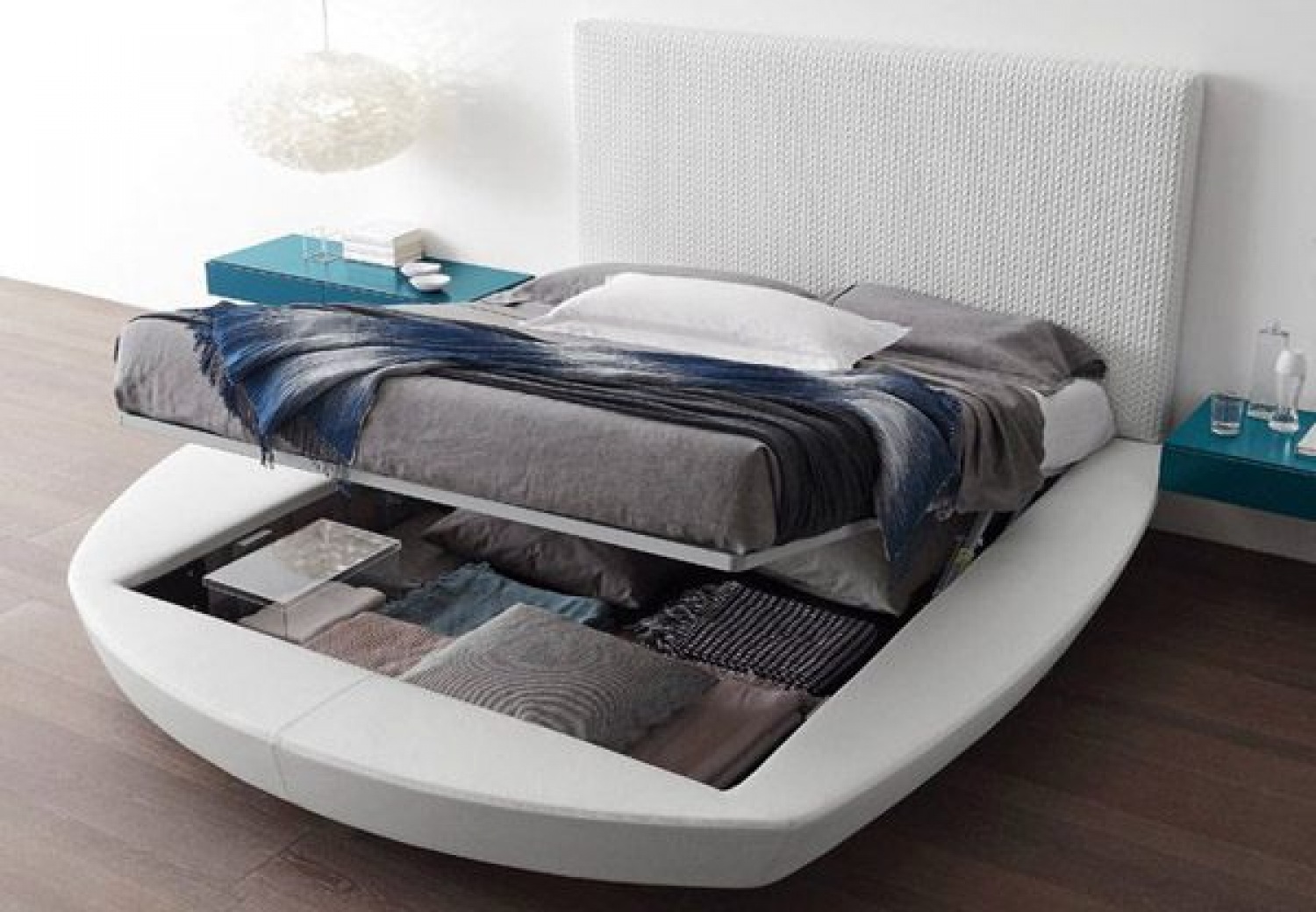 Presotto Zero Lift Up Storage Bed Frame, Bed Frame With Pull Up Storage
