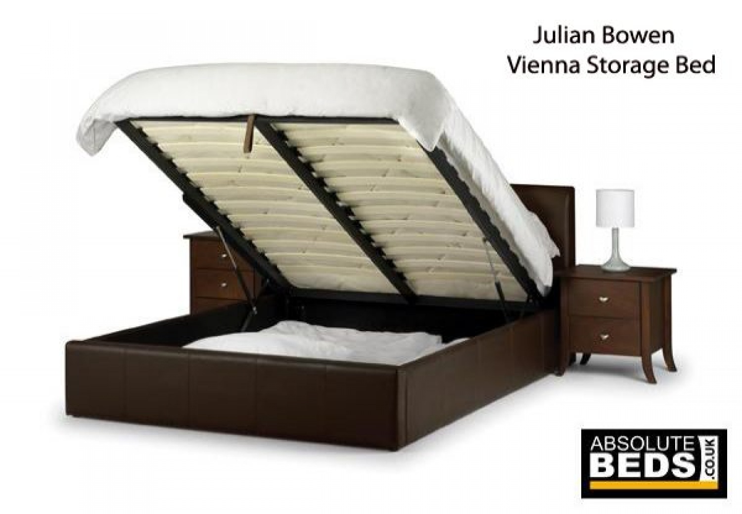 Julian Bowen Vienna Faux Leather, Ottoman Storage Faux Leather Bed